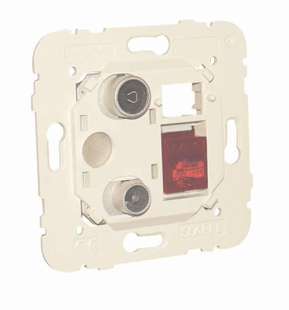 Tomada Mista R-Tv-Rj45 Cat 6 Utp Estrela Mec 21 Un Efapel