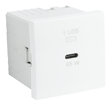 Carregador Usb Tipo C Power Delivery 65W-2Mód Mec 45 Un Efapel