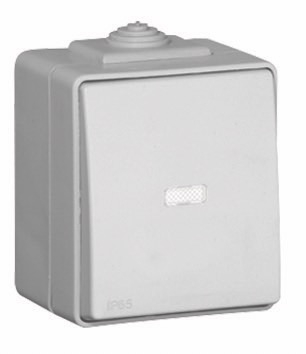 Comutador de Escada Luminoso Brico 48 Emb Efapel Montagem por parafuso