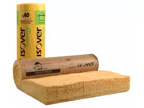 IBR Kraft Rolo de lã mineral de vidro standard para isolamento térmico pelo interior de tetos e coberturas, com barreira ao vapor em papel kraft