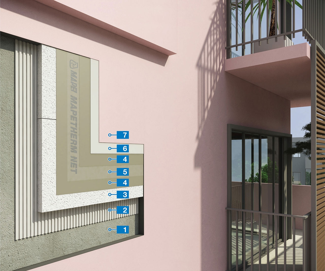 Sistema de isolamento térmico pelo exterior Mapetherm Eps Mapei