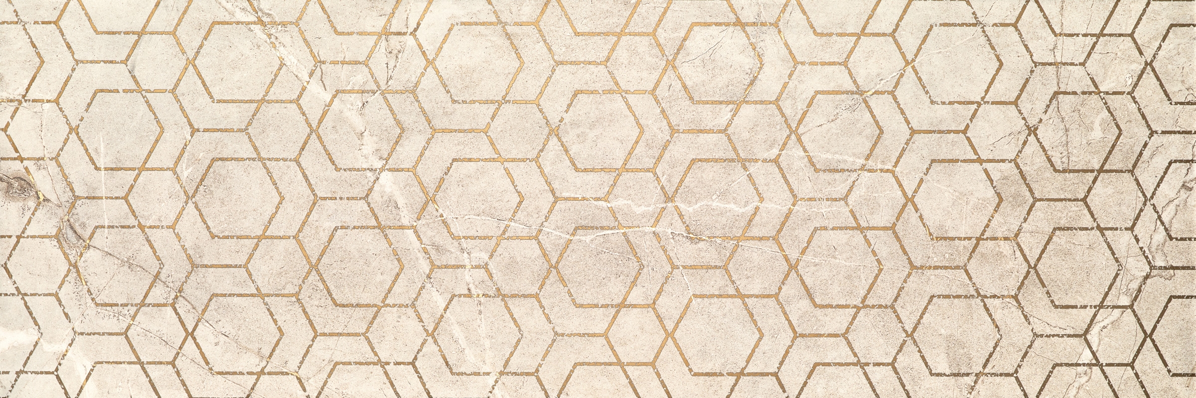 Revestimento Breccia Decorado - prensado Gold 297x890x10.5 Mate Cerev