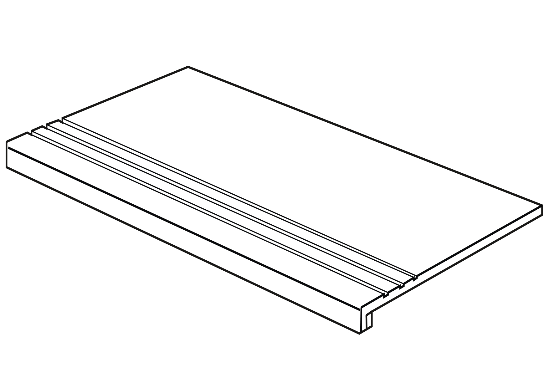 Degrau especial Grés Porcelânico Coastland 297x597x10.5 Feri & Masi