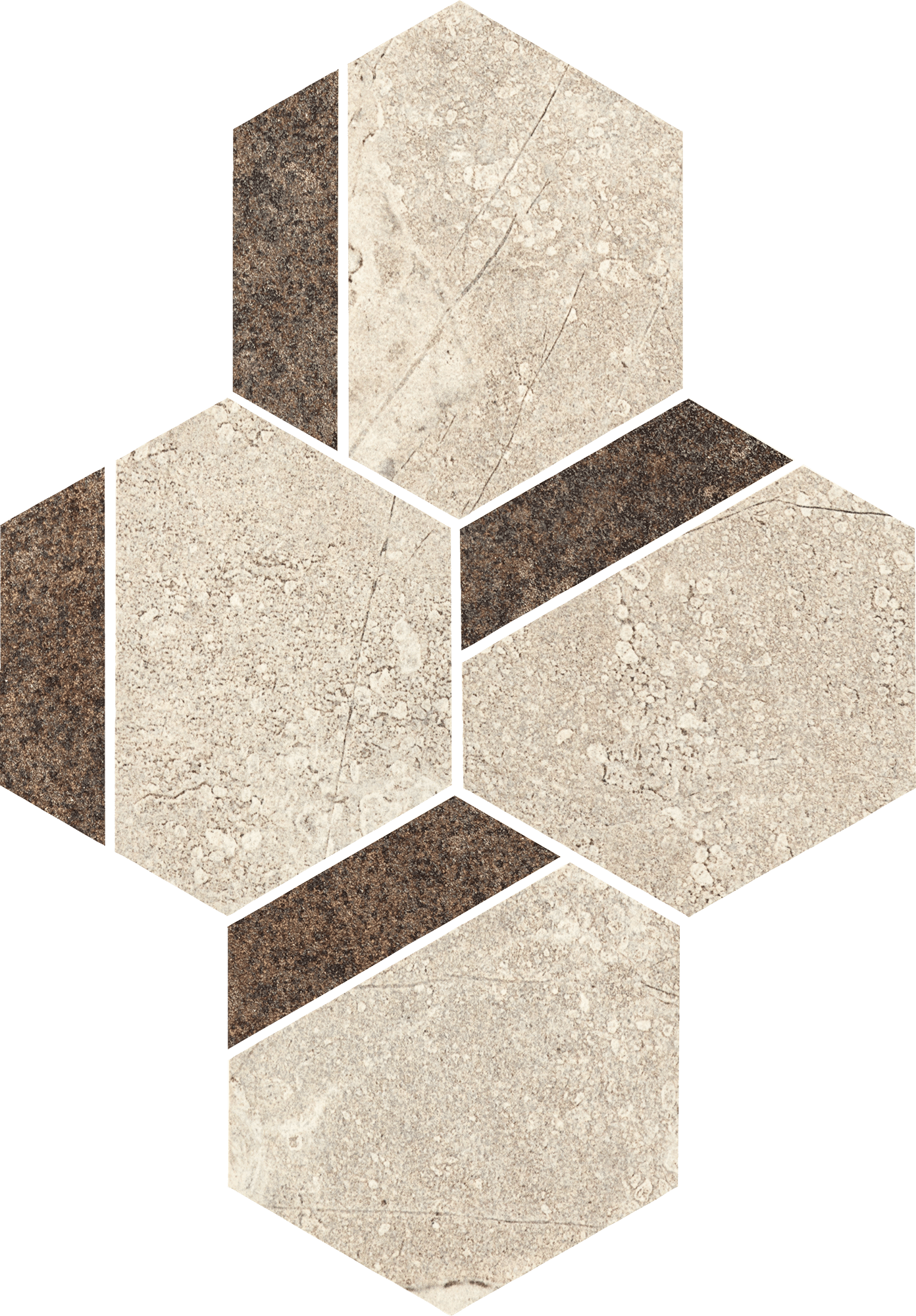 Grés Porcelânico Breccia Decorado - Colado em Rede Gold Grespor