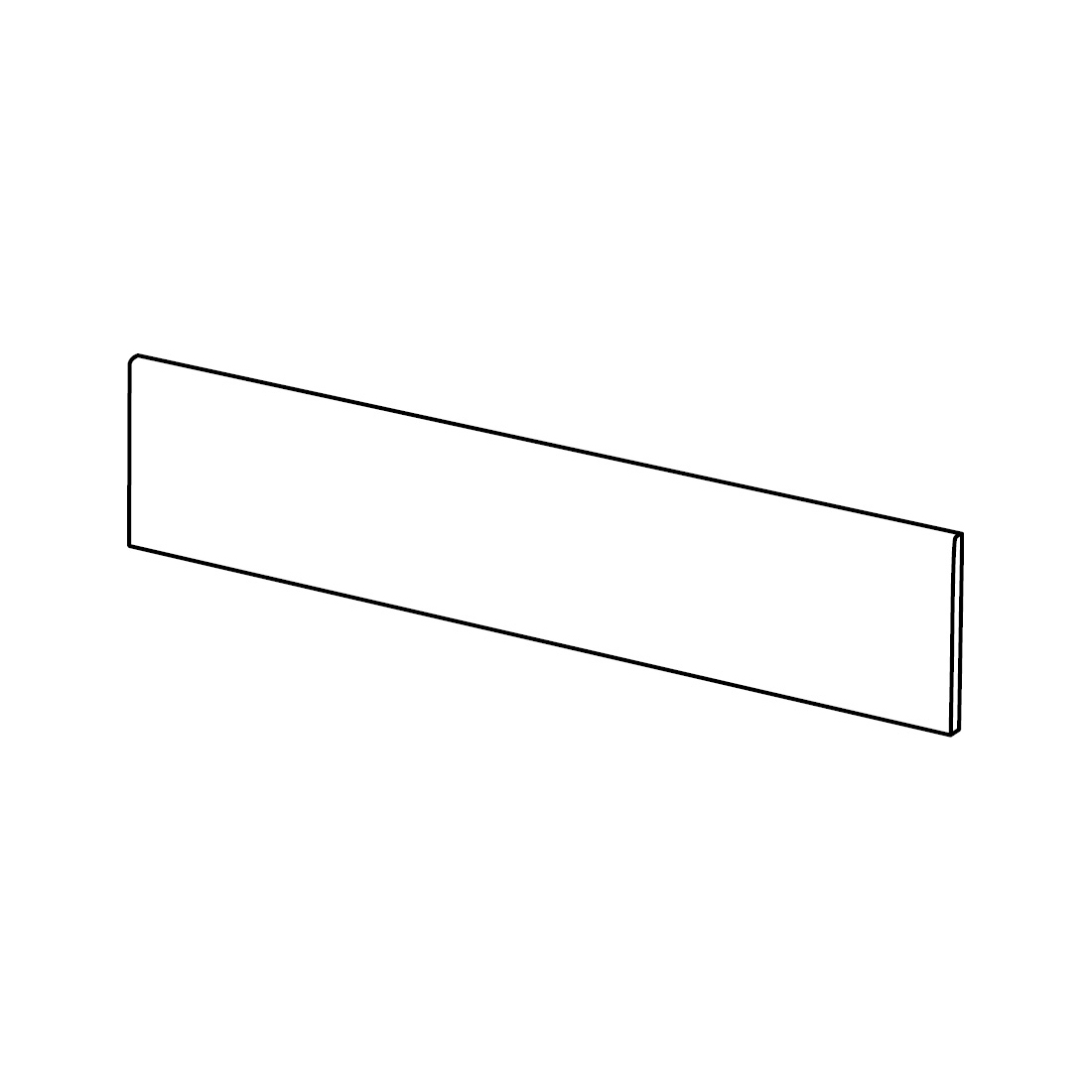 Grés Porcelânico Calacata Rodapé cortado pintado Branco 95x597x9.2 Grespor