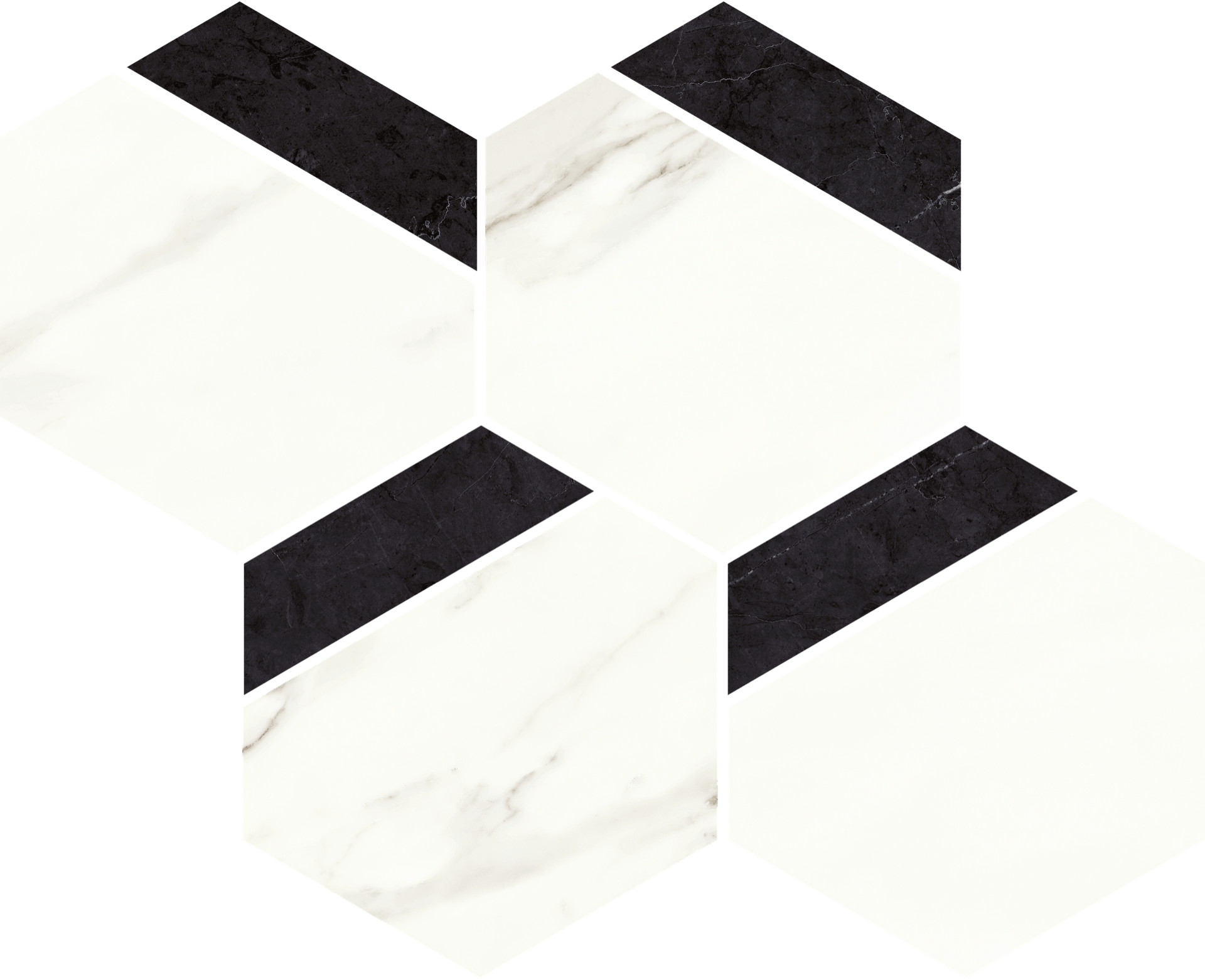 Porc. Esmaltado Statuario White Hexag Revigres