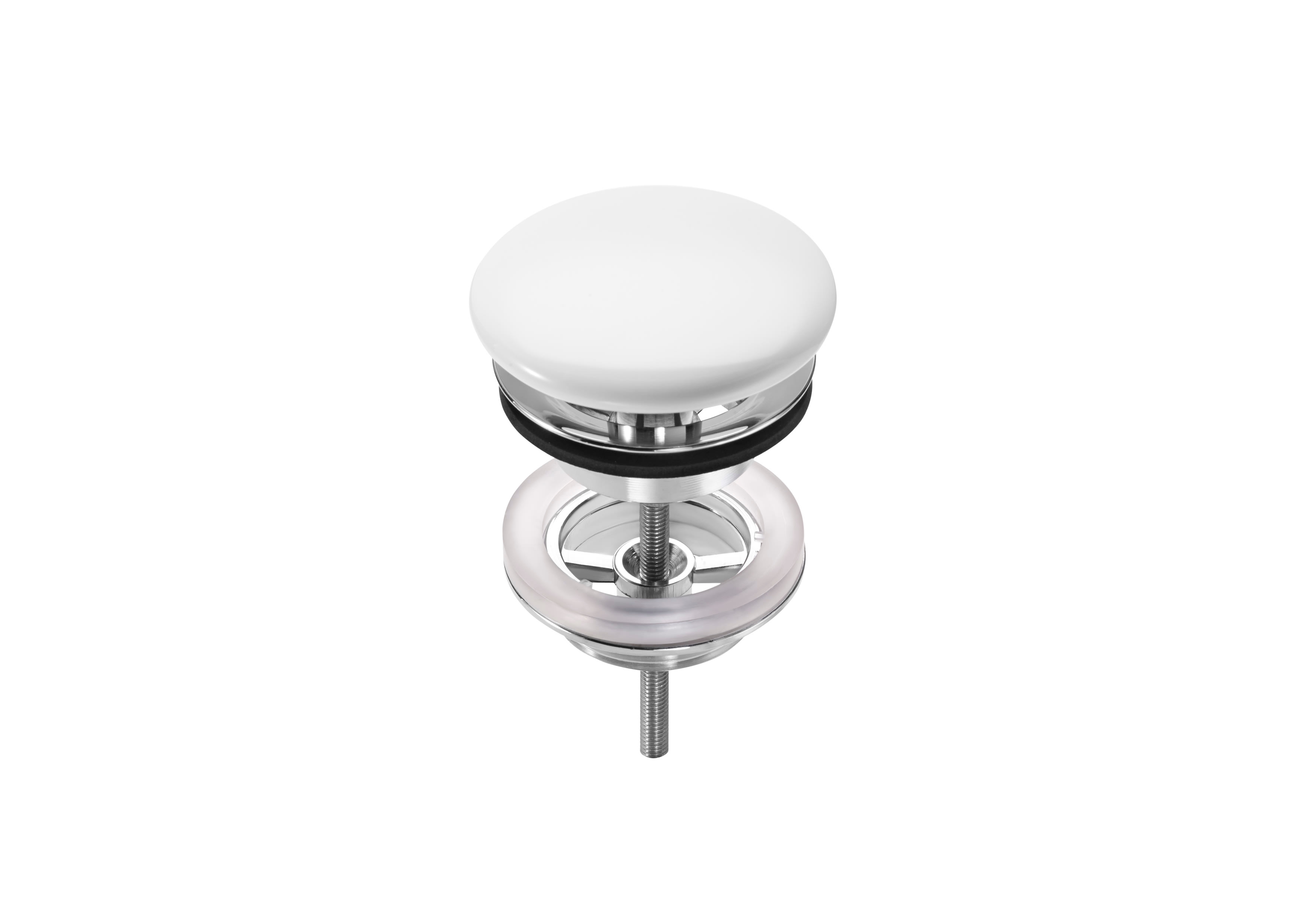 Esgoto para lavatório ou bidé com tampão fixo aberto de louça Ø 72 95 x 75 x 75 mm Aqua Roca