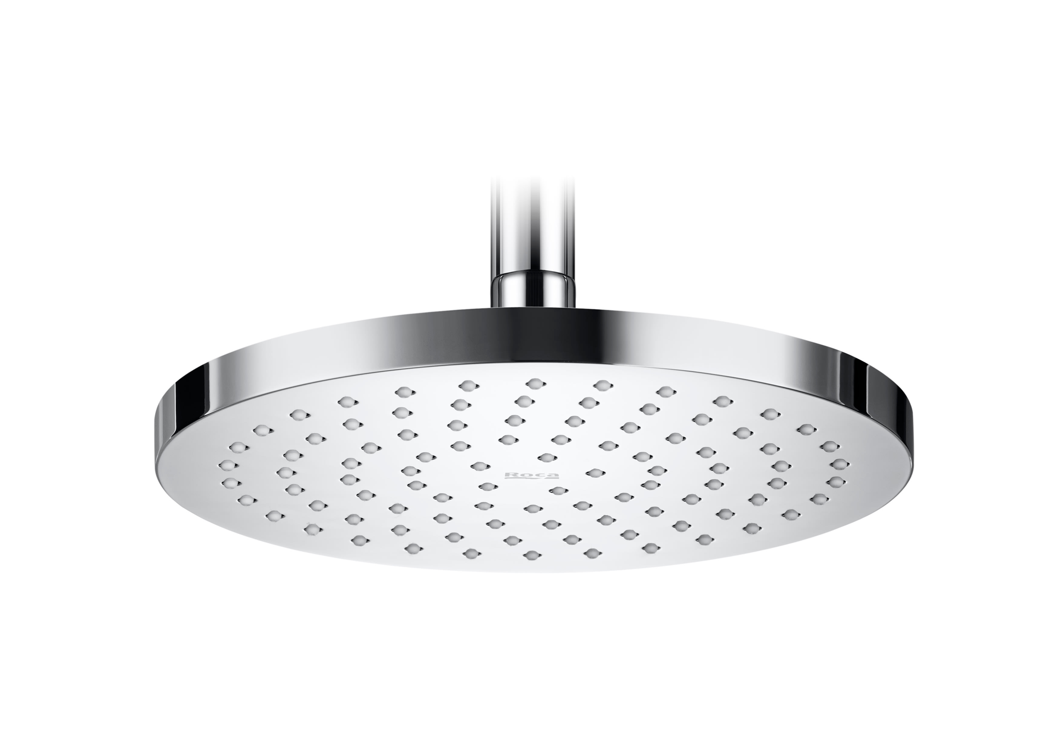 Chuveiro circular de instalação no teto ou parede ø200mm abs 200 x 200 x 80 mm Rainsense Roca