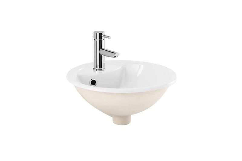 Lavatório Anna com furo para torneira - Ø410x170 mm - Branco - Sanindusa
