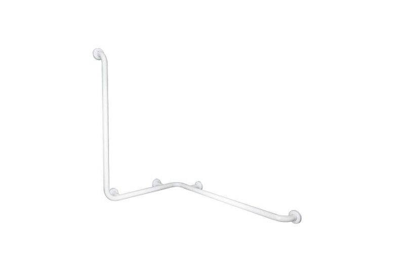Apoio de canto WcCare com barra lateral esquerdo - 1090x107x778 mm - Braco - Sanindusa
