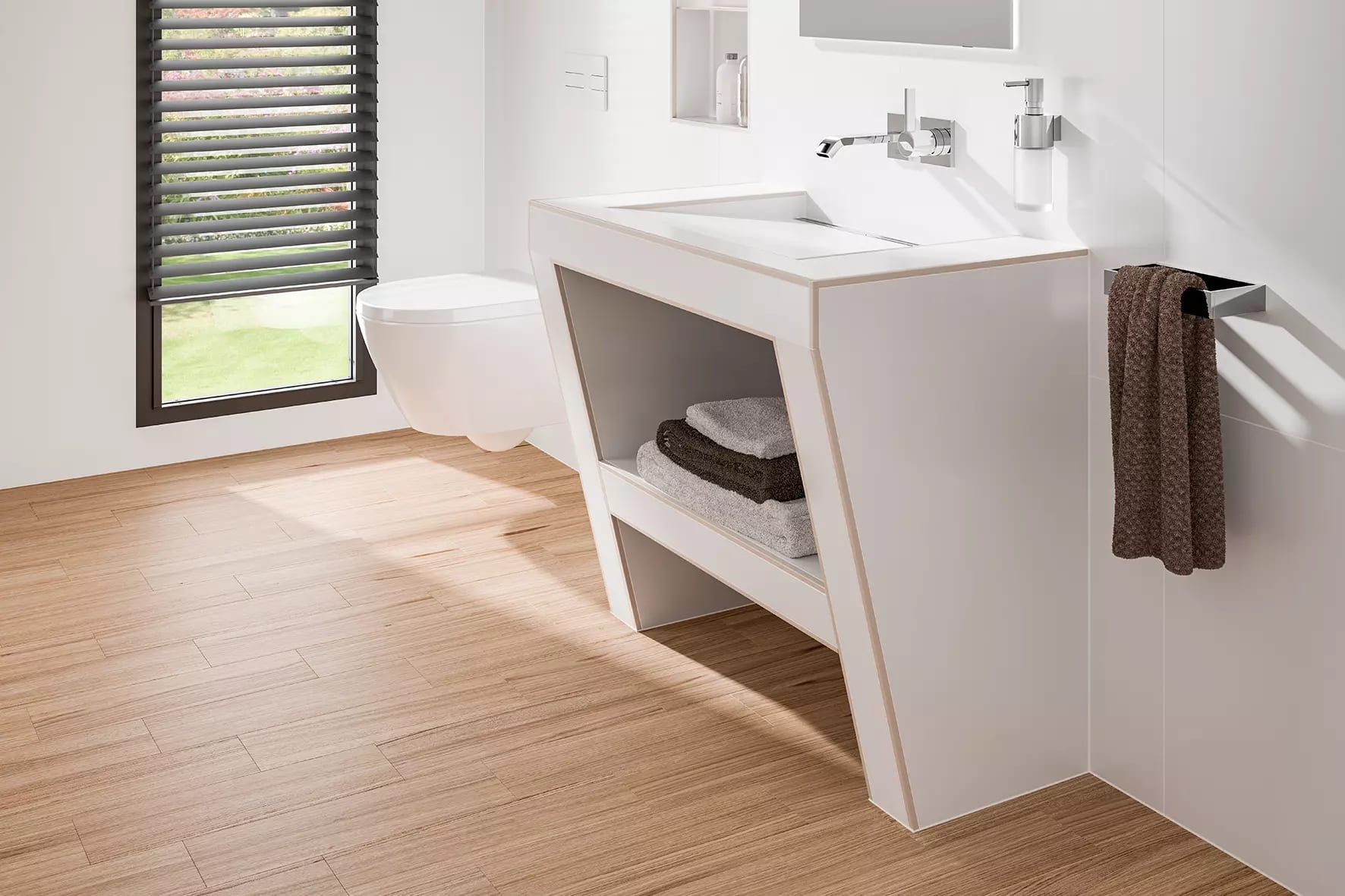 Conjunto de lavatório para guarnições de parede  Schlüter-KERDI-BOARD-WW