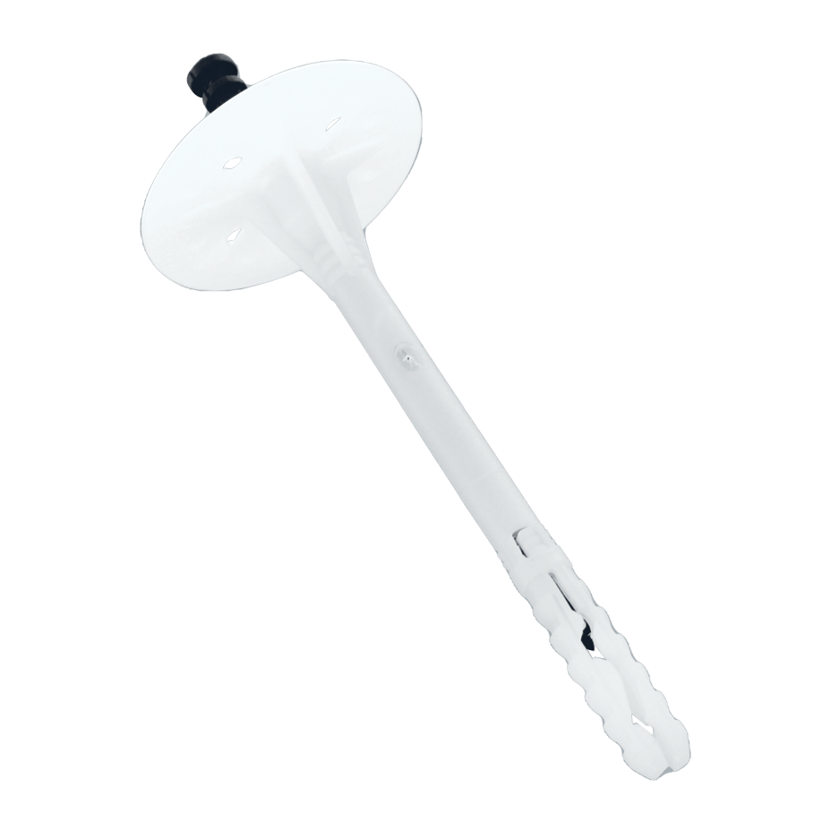 ISOVIT DISCO DE 60 MM EM NYLON E PARAFUSO EM AÇO ZINCADO 6 MM PARA SUPORTES DE MADEIRA E DERIVADOS