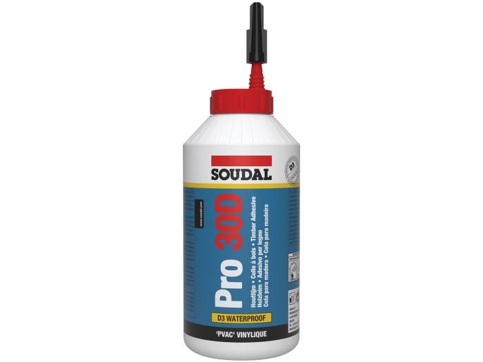 Cola para madeira à prova de água Cola branca Madeira D3 Rápida PRO30D Soudal
