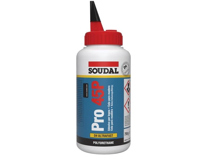 Cola de madeira de secagem rápida à prova de água Cola PU Madeira D4 Rápida PRO45P Soudal