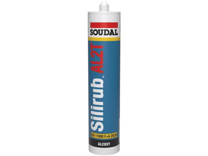 Selante de silicone neutro para construção e vidro Silirub AL2T Soudal