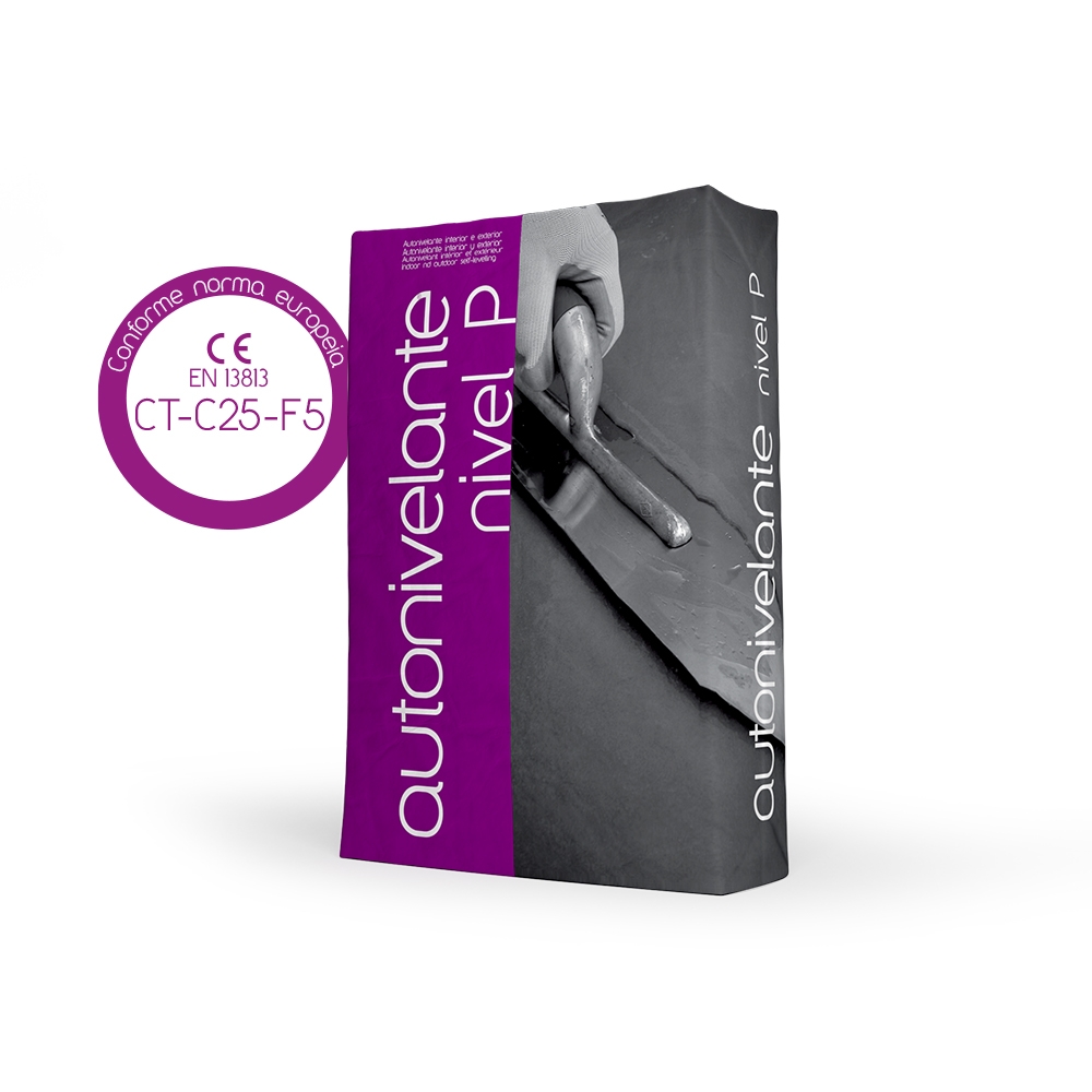 Argamassa para nivelamento de espessuras de 3 a 10mm/camada Autonivelante nivel P