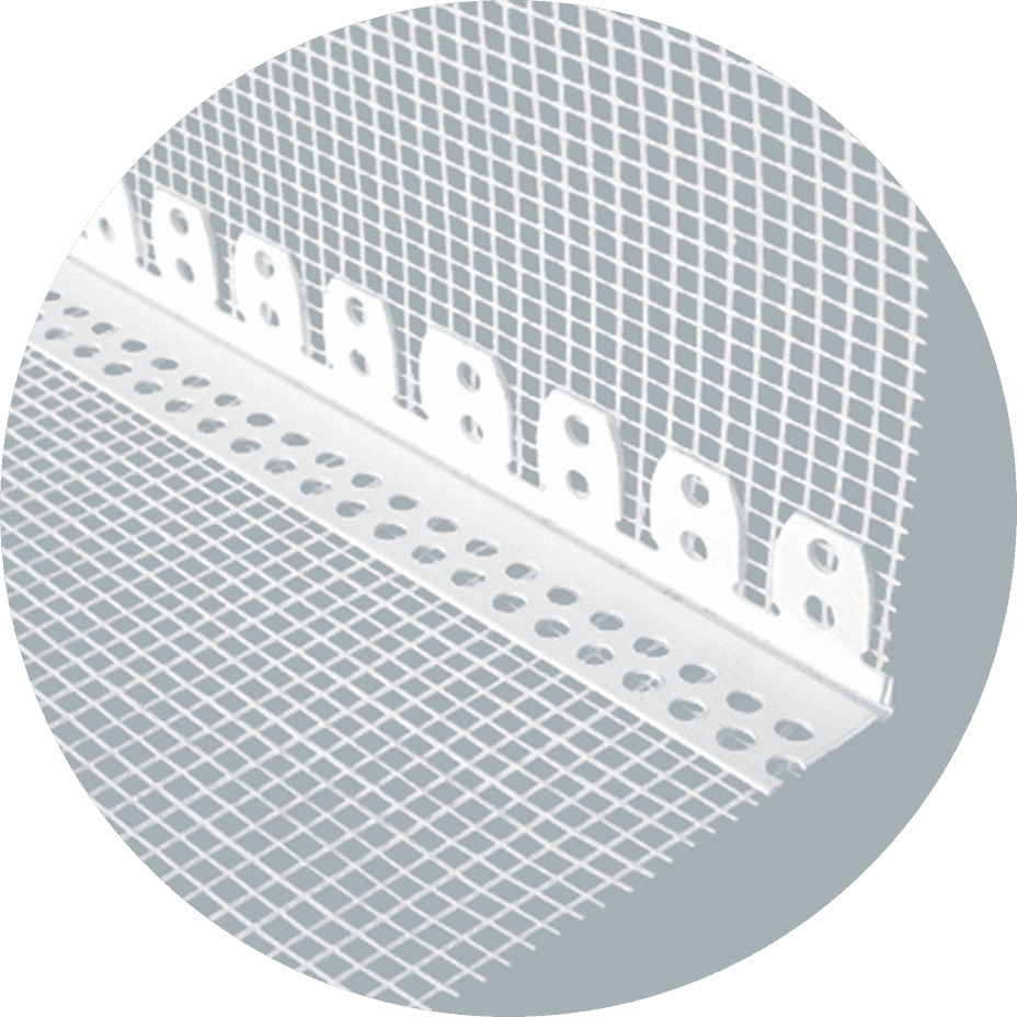 ISOVIT PERFIL DE CANTO PARA ARCOS EM PVC COM REDE