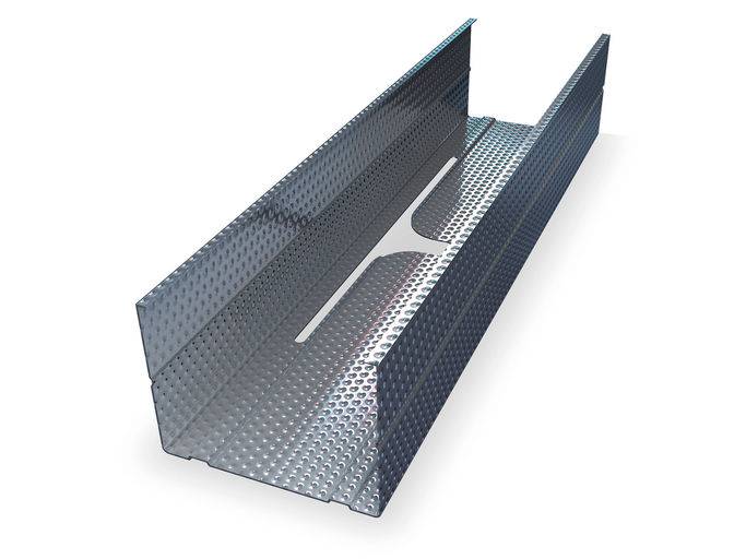 Canal U para montagem de divisórias KNAUF Galvanizado Z1