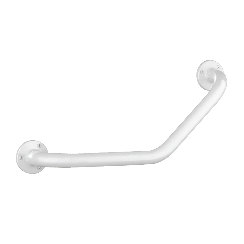 Barra de apoio curva a 135° ECO branco, 220 x 220 mm - 220 x 220 mm - Inox epoxy branco - Ref:1550 - DELABIE