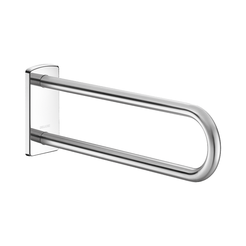 Barra de apoio fixa Inox satinado, L. 650 mm - 230 x 650 x 105 mm - Inox 304 polido satinado UltraSatin - Ref:510161S - DELABIE
