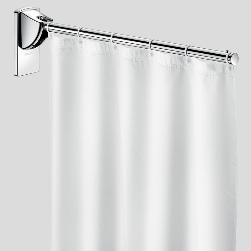 Barra para cortina de duche rebatível - 230 x 900 x 105 mm - Inox 304 polido brilhante - Ref:510159P - DELABIE