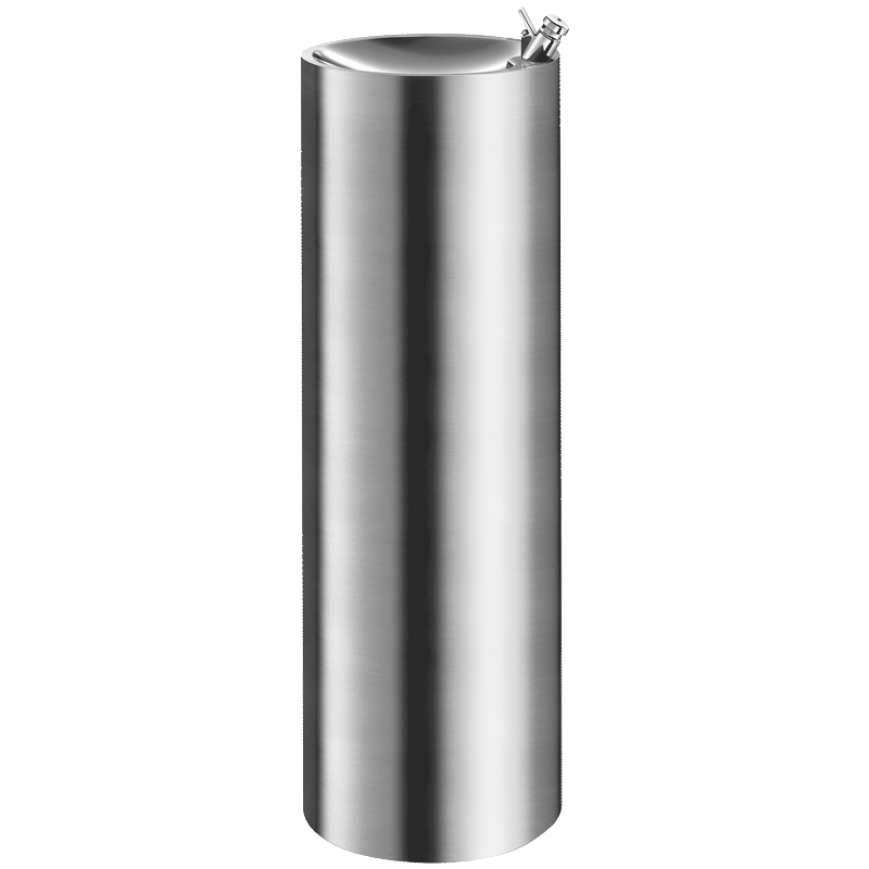 Bebedouro de pé ao pavimento ILHA - 915 x 320 x 320 mm - Inox 304 polido satinado - Ref:180100 - DELABIE