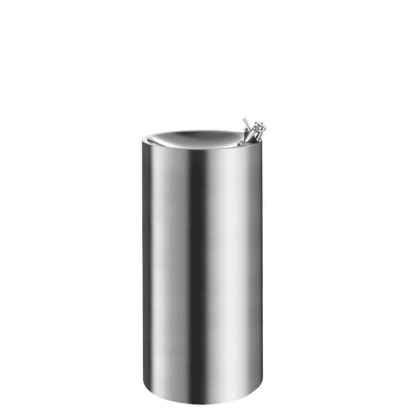 Bebedouro de pé ao pavimento ILHA JR - 800 x 320 x 320 mm - Inox 304 polido satinado - Ref:180110 - DELABIE