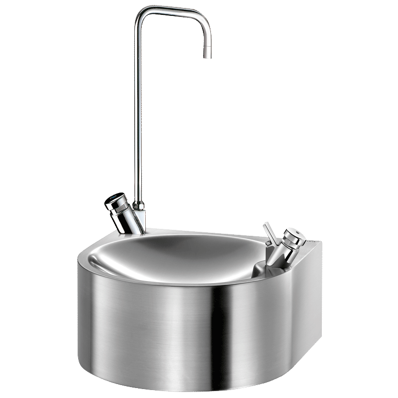 Bebedouro SD com torneira pescoço de cisne - 150 x 320 x 320 mm - Inox 304 polido satinado - Ref:180820 - DELABIE