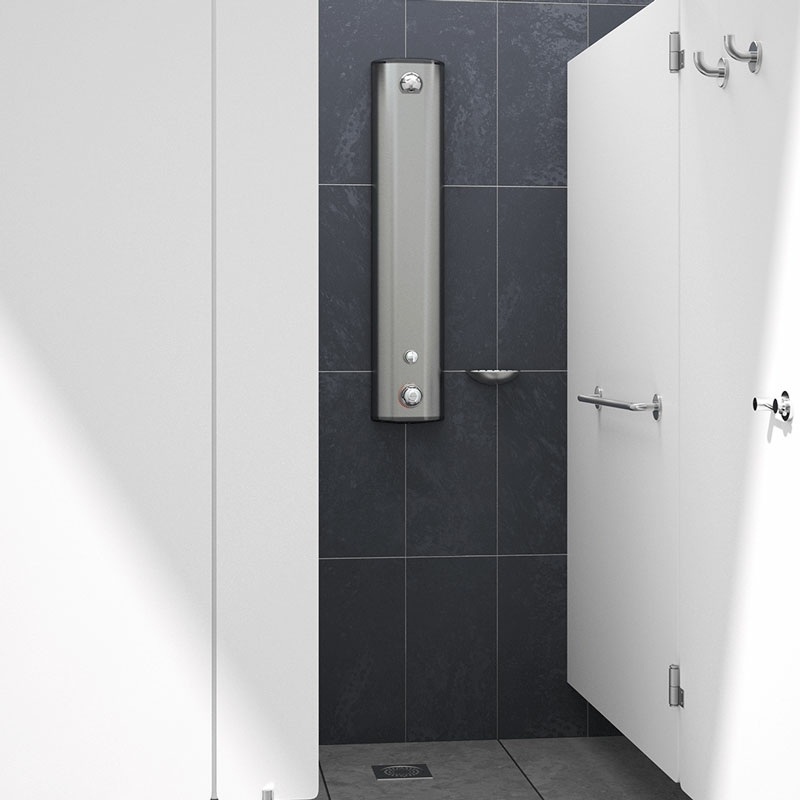 Cabide vírgula inox satinado, modelo curto - 73 - Ø 62 mm - Inox 304 polido satinado - Ref:4043S - DELABIE