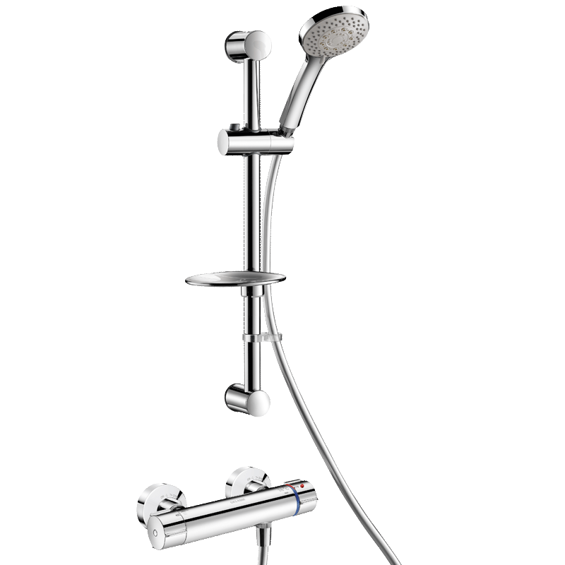Coluna de duche com misturadora termostática SECURITHERM - 260 - Latão cromado - Ref:H9769KIT - DELABIE