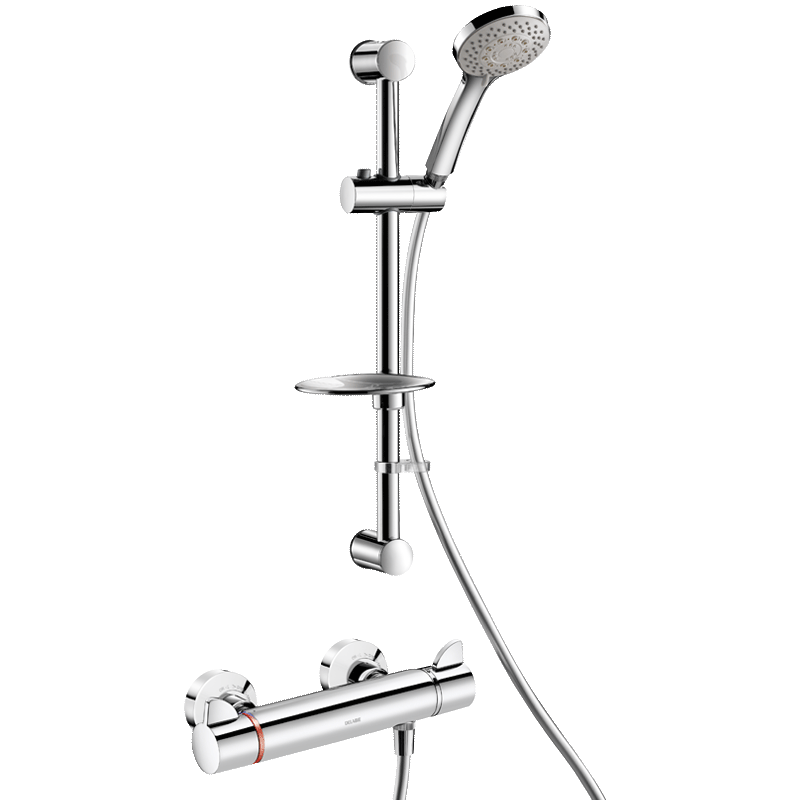 Coluna de duche com misturadora termostática SECURITHERM - 286 - Latão cromado - Ref:H9741KIT - DELABIE