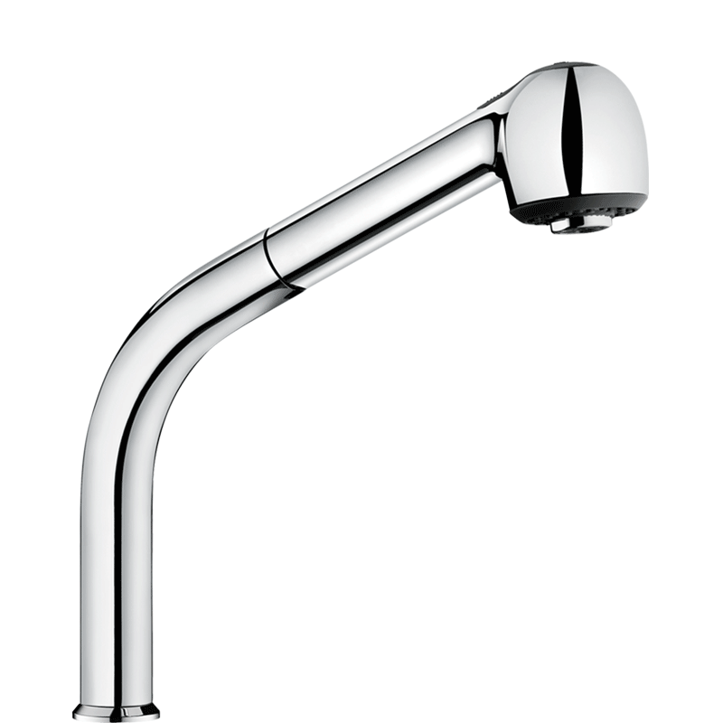 Coluna orientável com chuveiro extraível H.200 - Latão cromado - Ref:1316 - DELABIE