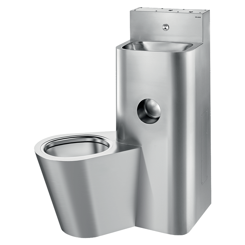 Combi KOMPACT - Lavatório/sanita ao pavimento - 1000 x 725 x 735  mm - Inox 304 polido satinado - Ref:160700 - DELABIE