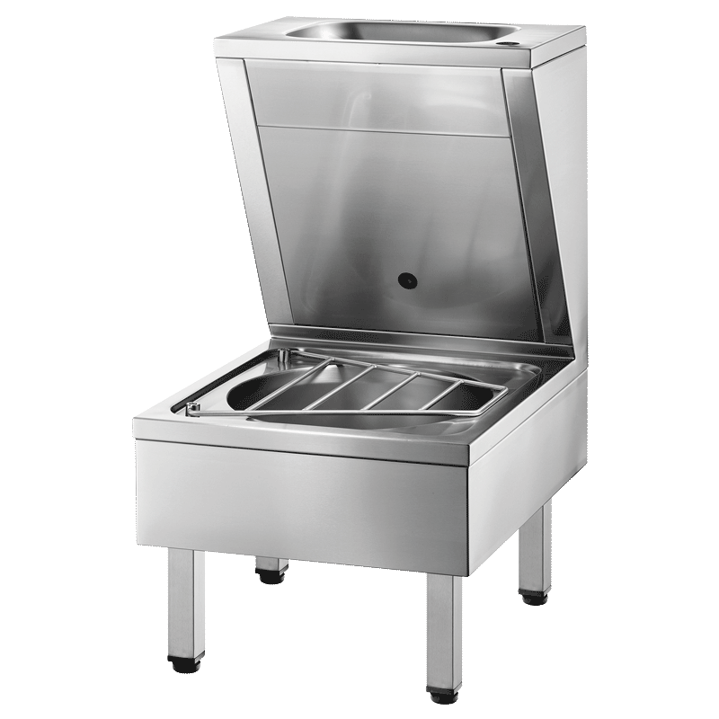 Combi Lavatório/Vazadouro ao pavimento - 900 x 500 x 600 mm - Inox 304 polido satinado - Ref:180140 - DELABIE