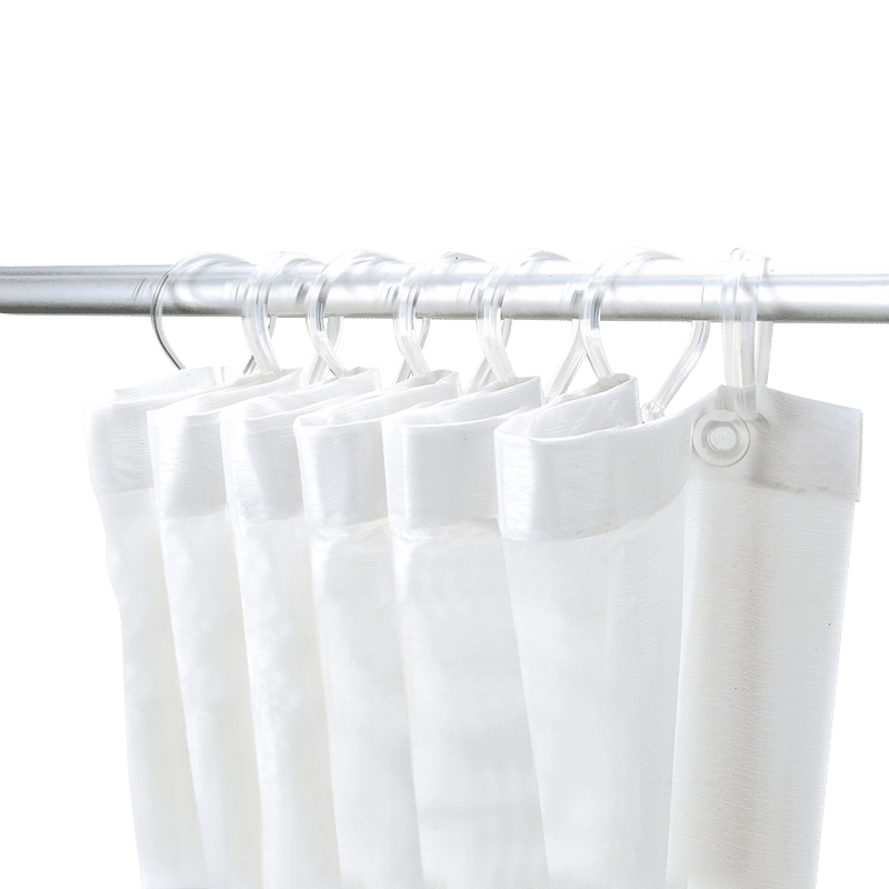 Cortina de duche branca - 2,00  - 1,80   m - PVC branco - Ref:1386 - DELABIE