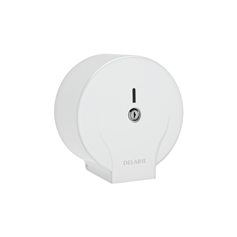 Dispensador de papel WC para bobine - 200 m - Ø 225 - Aço lacado branco - Ref:2900 - DELABIE