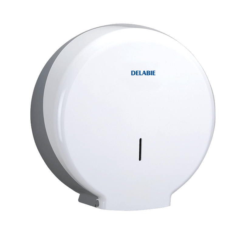 Dispensador de papel WC para bobine - 400 m - 320 mm - ABS branco - Ref:2909 - DELABIE