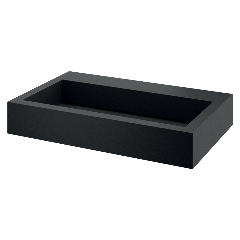 Lavatório mural preto AQUEDUTO - 115 x 700 x 440 m - Inox 304 preto mate - Ref:120150BK - DELABIE