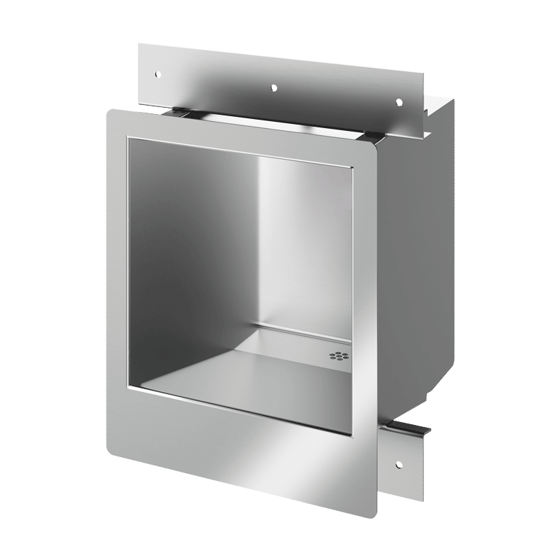 Lava-mãos de encastrar COMMISSARIAT - 290 x 290  - Inox 304 polido satinado - Ref:160330 - DELABIE