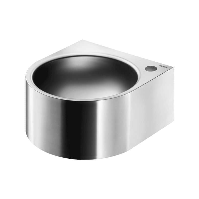 Lava-mãos mural FACIL - 195 x 360 x 390  mm - Inox 304 polido satinado - Ref:121800 - DELABIE