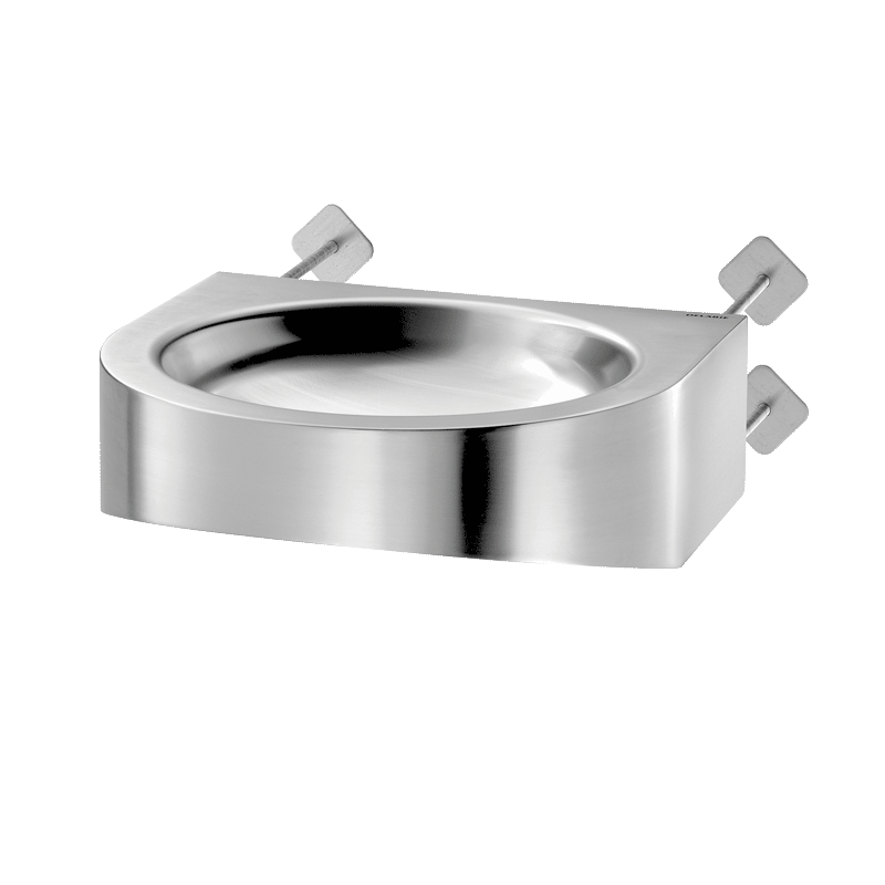 Lava-mãos mural PMR XS TC - 130 x 390 x 400 mm - Inox 304 polido satinado - Ref:160250 - DELABIE