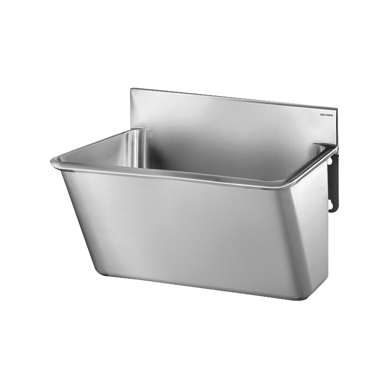 Lavatório cirúrgico com respaldo baixo - 465 x 700 x 455 mm - Inox 304 polido satinado - Ref:181020 - DELABIE