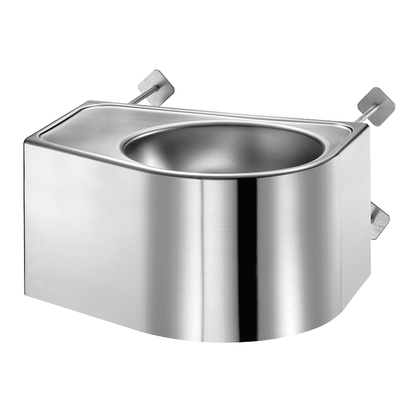 Lavatório DUO S TC R - 250 x 270/380 x 500 mm - Inox 304 polido satinado - Ref:160360 - DELABIE