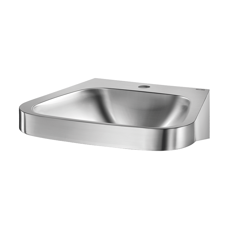 Lavatório mural FRAJU - 165 x 530 x 470 mm - Inox 304 polido satinado - Ref:121430 - DELABIE