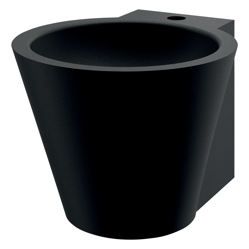 Lavatório mural MINI BAILA - 290 x 375 x 430  mm - Inox 304 preto mate - Ref:121180BK - DELABIE