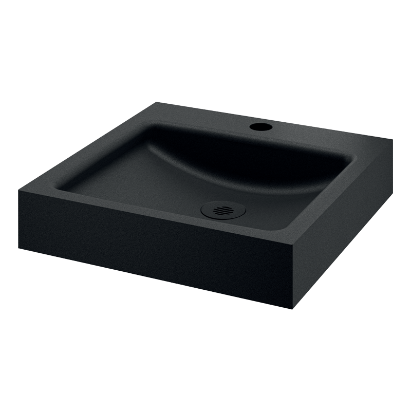 Lavatório mural UNITO - 80 x 395 x 405 mm - Inox 304 preto mate - Ref:121830BK - DELABIE