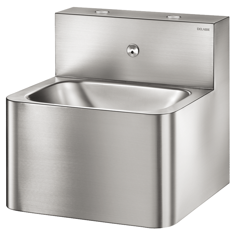 Lavatório TEK com 2 botões - 385 x 395 x 400 mm - Inox 304 polido satinado - Ref:161360 - DELABIE