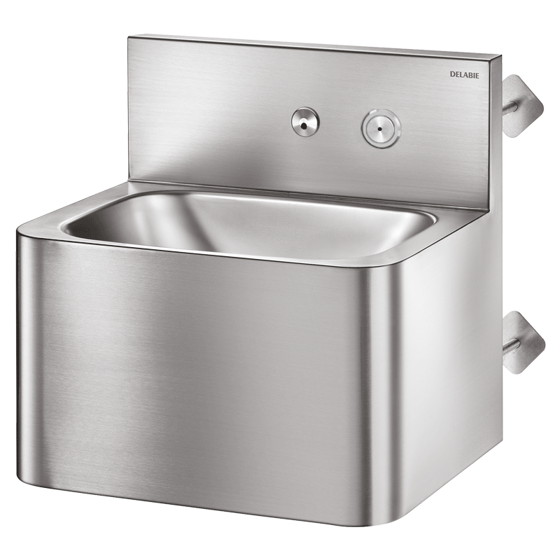 Lavatório TEK TC - 400 x 400 x 295 mm - Inox 304 polido satinado - Ref:160340 - DELABIE