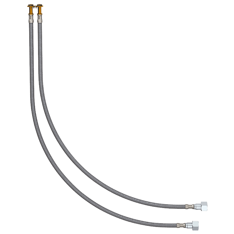 Ligações flexíveis PEX F3/8" rotativas - 465 - Inox entrelaçado - Ref:FLEXPEX6 - DELABIE