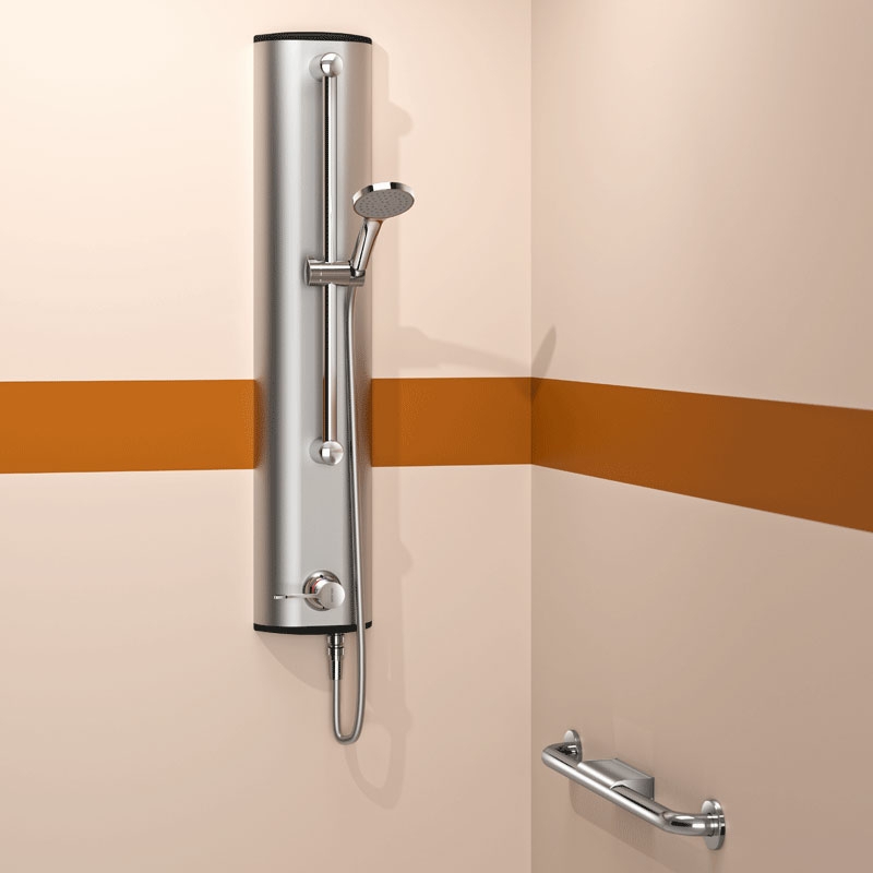 Painel de duche SECURITHERM - 1045 - 210 mm - Alumínio - Ref:H9636 - DELABIE